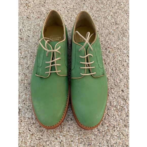 Brooks Brothers Green Suede Classic Bucks - Picture 1 of 5